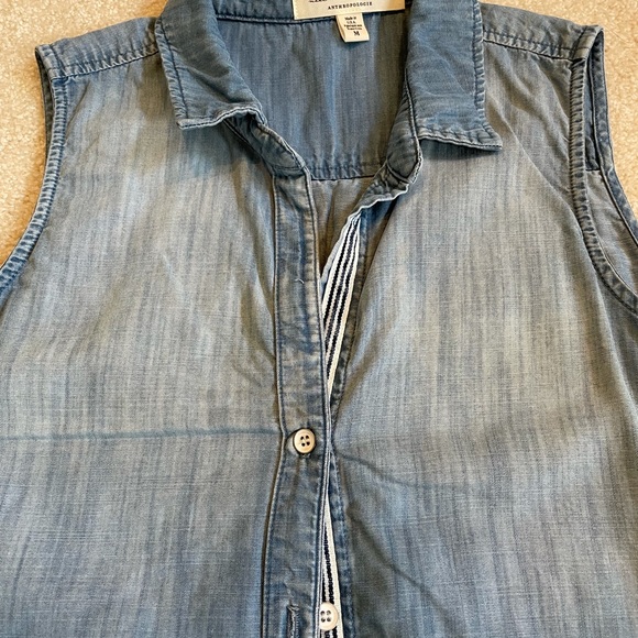 Cloth and Stone sleeveless button shirt in tencel - Picture 3 of 8